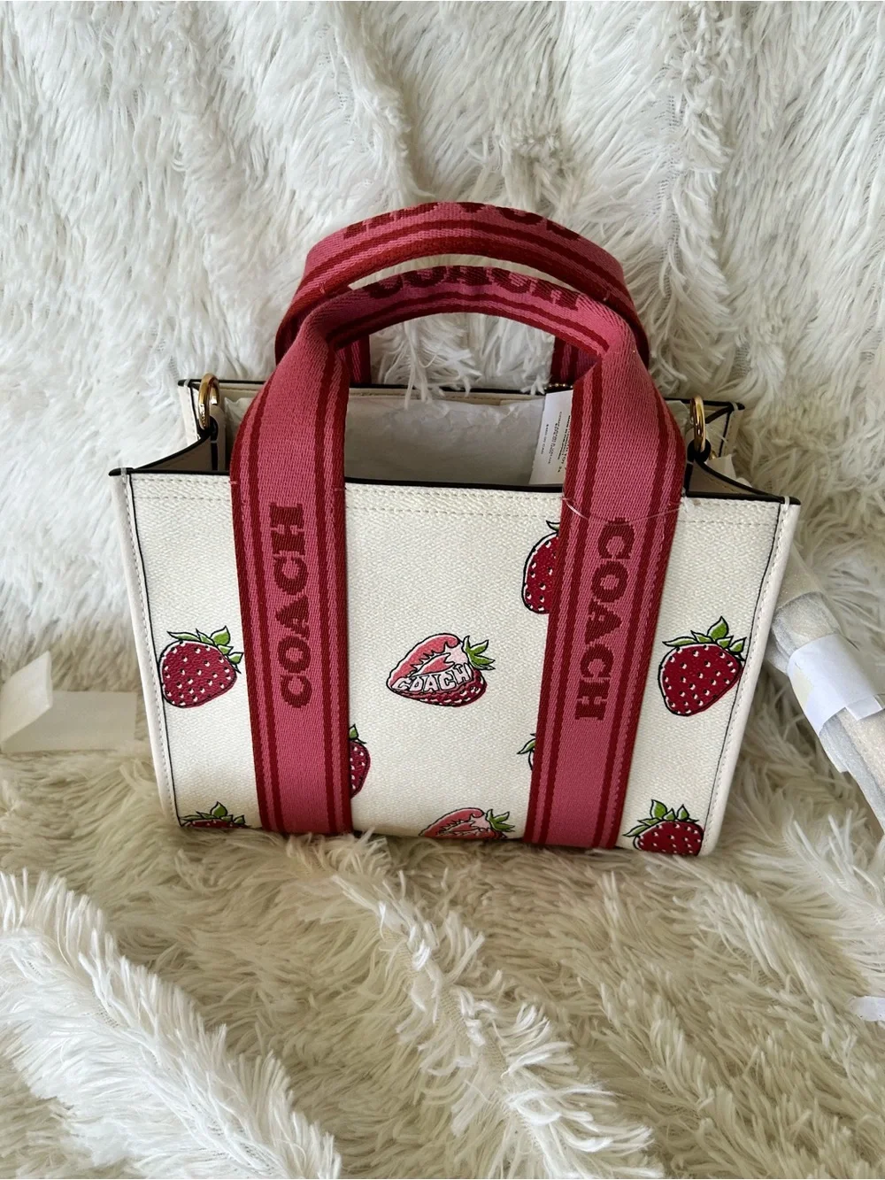 Coach Strawberry Smith toe 24 in chalk multi
